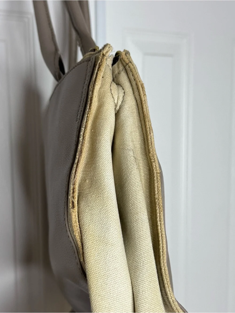 Tory Burch Ella Leather And Canvas Tote Bag